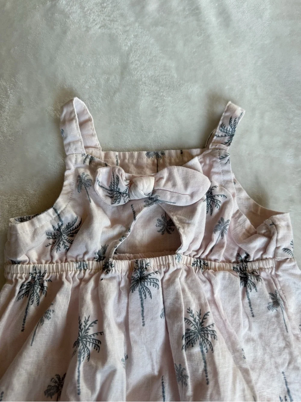 Carter's Light Pink Palm-Print Romper